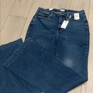 Good American Straight-Leg Women’s Jeans - Dark Blue Wash